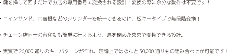 セキュリティ用シリンダー